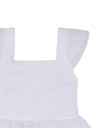 Top per bambina Givenchy Kids bianco con ricamo floreale in pizzo - Rubino Kids