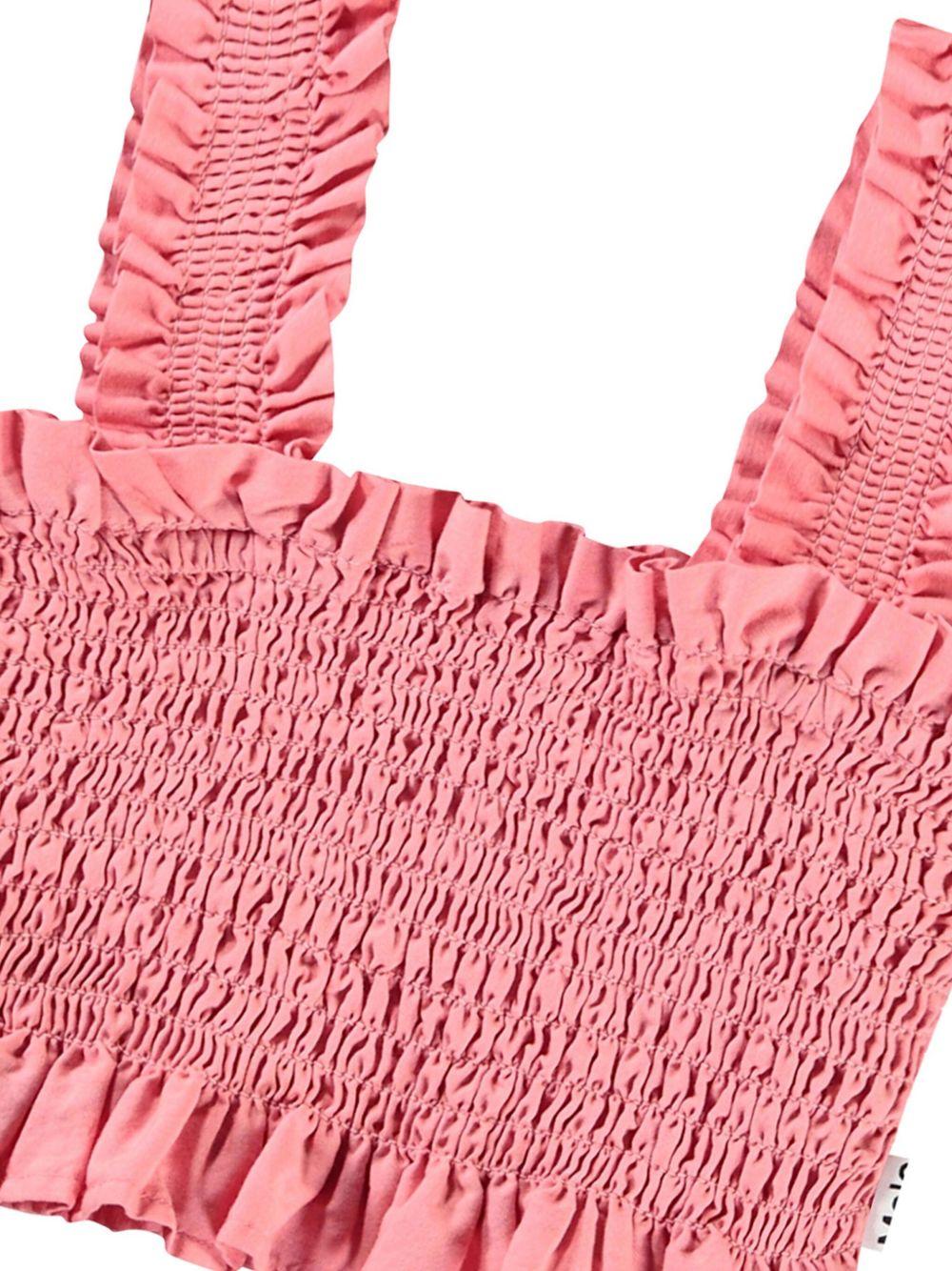 Top per bambina Molo Rolfia rosa con rifinitura con ruches - Rubino Kids