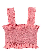 Top per bambina Molo Rolfia rosa con rifinitura con ruches - Rubino Kids