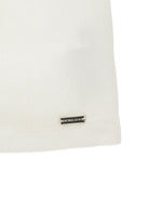 Top per bambina Monnalisa bianco a coste con dettaglio cut - out - Rubino Kids