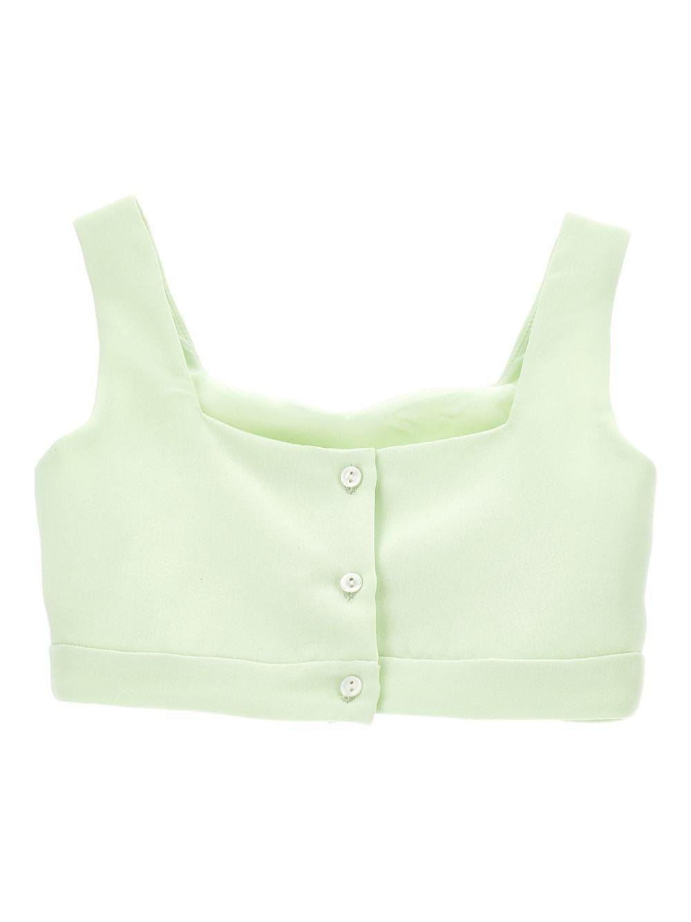 Top per bambina Monnalisa verde con bottoni - Rubino Kids