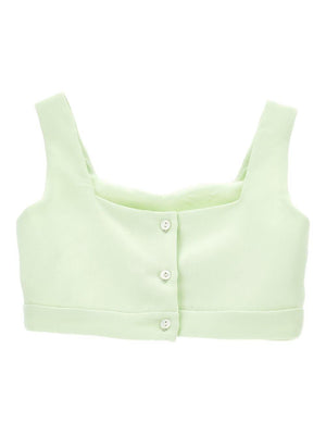 Monnalisa green button-up top for girls