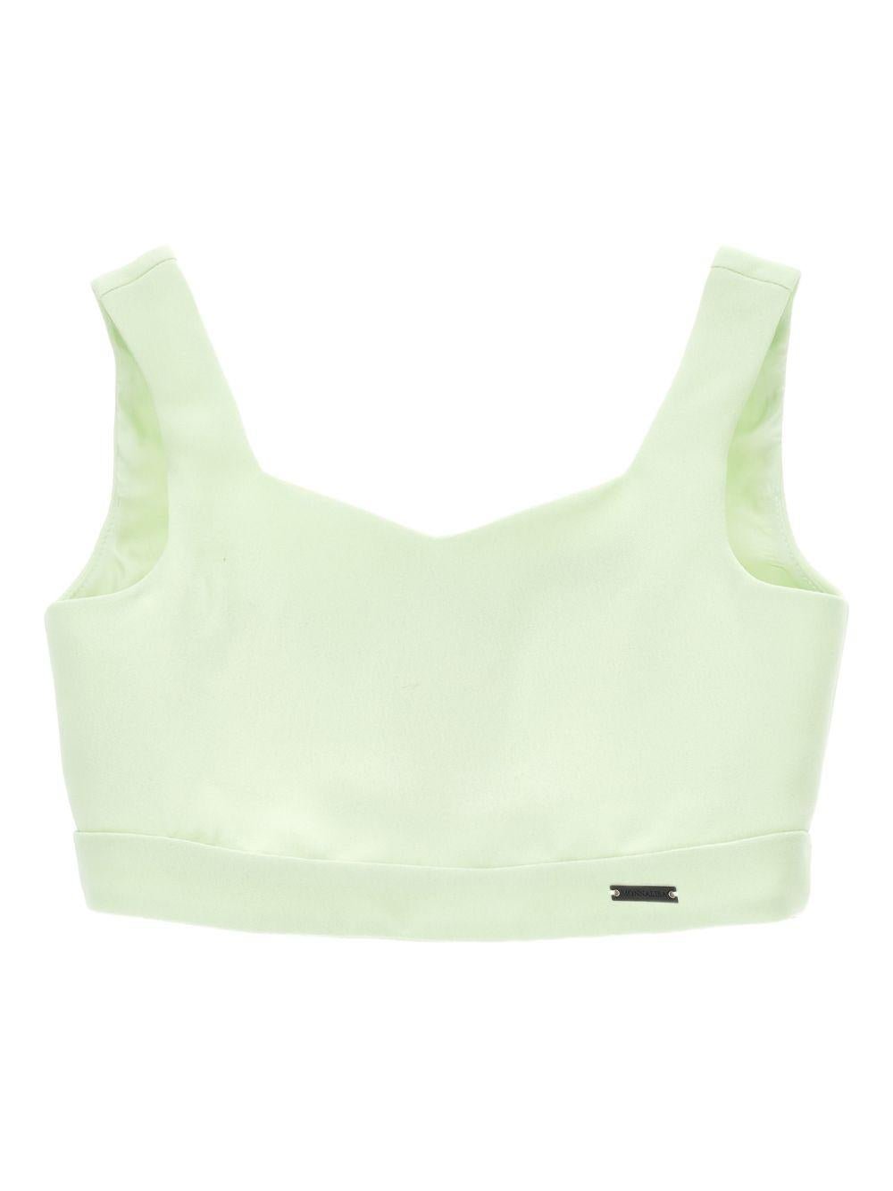 Top per bambina Monnalisa verde con bottoni - Rubino Kids