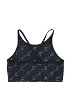 Top per bambina Stella McCartney Kids nero con spalline incrociate - Rubino Kids