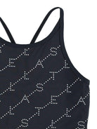 Top per bambina Stella McCartney Kids nero con spalline incrociate - Rubino Kids