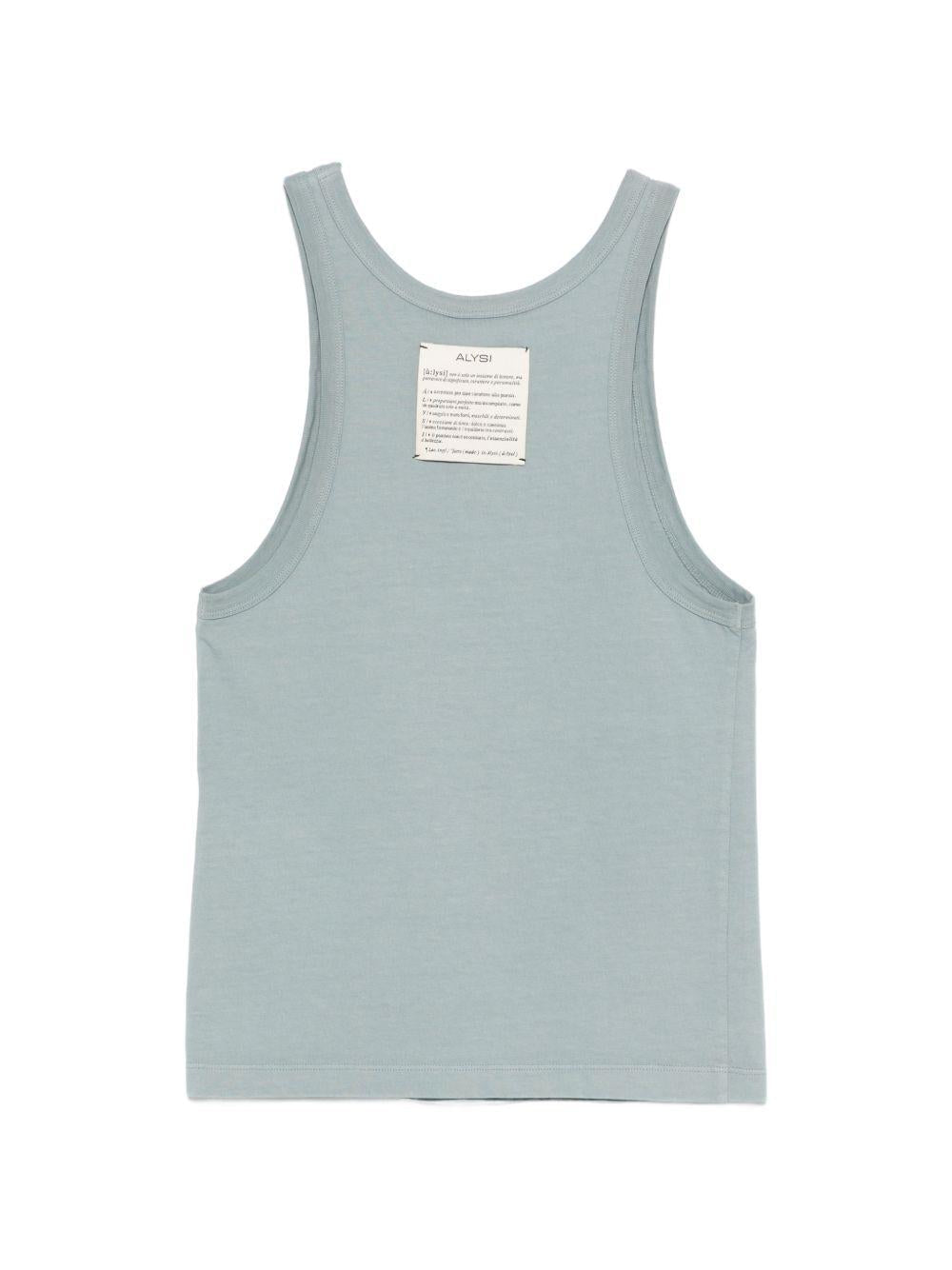 Top per donna Alysi azzurro con logo sul davanti - Rubino Kids