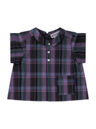 Top per neonata Bonpoint viola con motivo a quadri - Rubino Kids