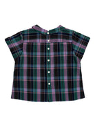 Top per neonata Bonpoint viola con motivo a quadri - Rubino Kids