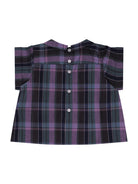 Top per neonata Bonpoint viola con motivo a quadri - Rubino Kids