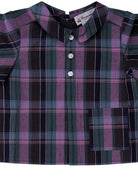 Top per neonata Bonpoint viola con motivo a quadri - Rubino Kids