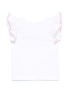 Top per neonata Mariella Ferrari bianco con dettaglio a smerlo - Rubino Kids
