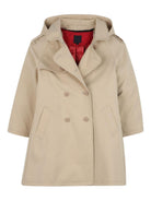 Trench per bambina Givenchy Kids beige con colletto leopardato - Rubino Kids