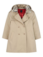 Trench per bambina Givenchy Kids beige con colletto leopardato - Rubino Kids