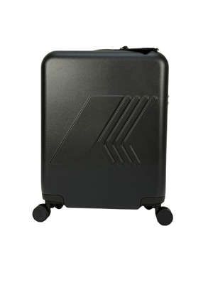 Trolley Eudoxie Logo per bambini K-Way Kids nero con guscio in policabornato