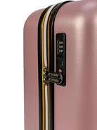 Trolley Eudoxie Logo per bambini K - Way Kids rosa con logo stampato all - over - Rubino Kids