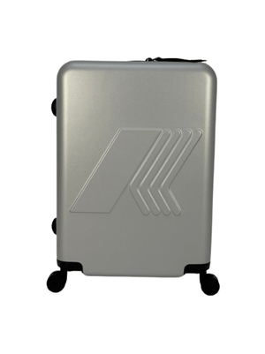 Trolley Eudoxieur per bambini K-Way Kids grigio con monogramma K-Way in rilievo tono su tono