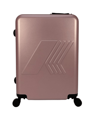 Eudoxieur trolley for children K-Way Kids pink with tone-on-tone embossed K-Way monogram