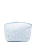 Trousse per neonati Petit Bateau azzurra con stampa grafica balene all - over - Rubino Kids