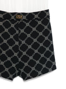 Tuta corta per bambina Elisabetta Franchi La Mia Bambina bianco con logo jacquard - Rubino Kids