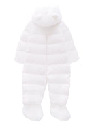 Tuta da neve Osof per neonati Moncler Enfant bianca con cappuccio - Rubino Kids
