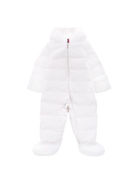Tuta da neve per neonati Moncler Enfant bianca con cappuccio - Rubino Kids