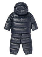 Tuta da neve per neonato Moncler Enfant blu con cappuccio - Rubino Kids