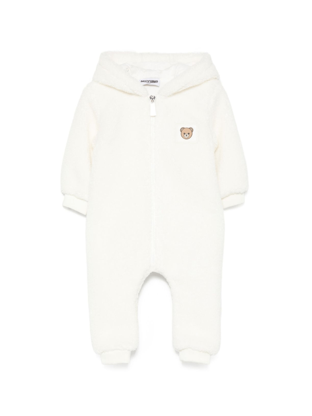 Tuta intera per neonati Moschino Kids bianco Teddy Bear con cappuccio - Rubino Kids