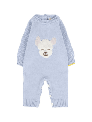 Tuta intera per neonato Gensami kids blu con applicazione