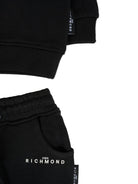 Tuta per neonati John Richmond Junior nero con logo sul davanti - Rubino Kids