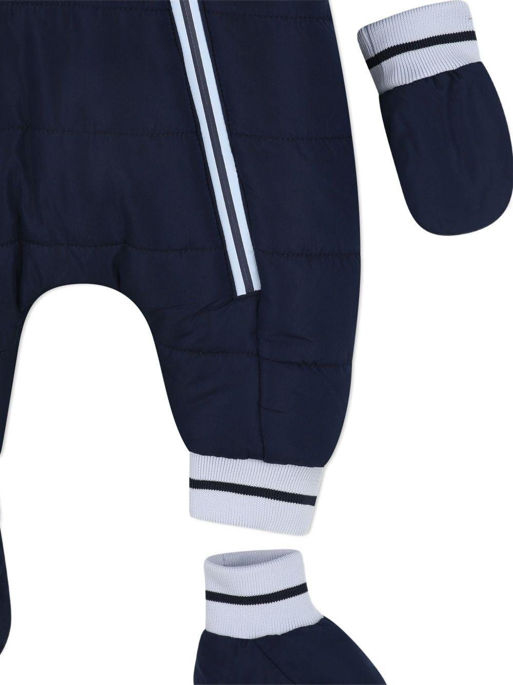 Tuta per neonato Boss Kids blu con muffole rimovibili - Rubino Kids