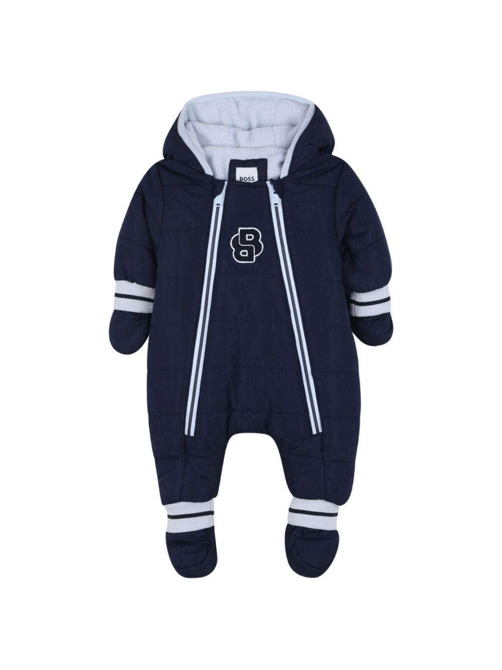 Tuta per neonato Boss Kids blu con muffole rimovibili - Rubino Kids