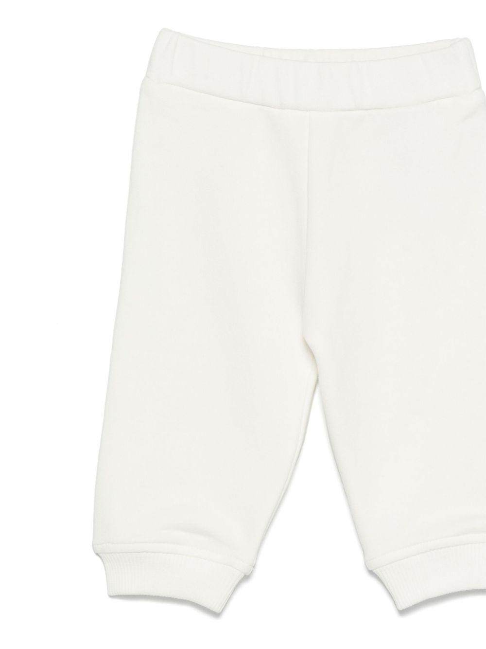Tuta per neonato Moncler Enfant bianco con logo ricamato - Rubino Kids