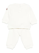 Tuta per neonato Moncler Enfant bianco con logo ricamato - Rubino Kids