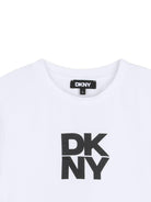 Tuta sportiva per bambina Dkny Kids bianco con stampa - Rubino Kids