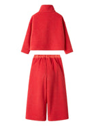 Tuta sportiva per bambina Il Gufo rosso in pile - Rubino Kids