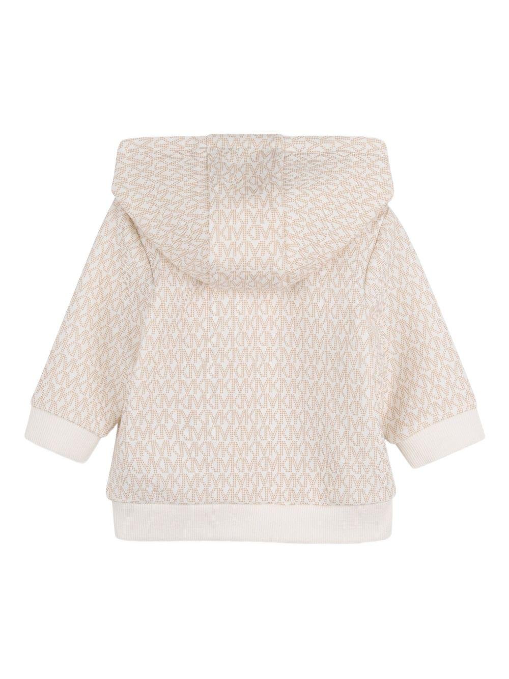 Tuta sportiva per neonata Michael Kors Kids bianco con stampa logo all - over - Rubino Kids