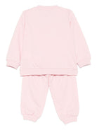 Tuta sportiva per neonata Moschino Kids rosa con stampa orsetto - Rubino Kids