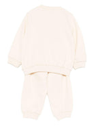 Tuta sportiva per neonati Moschino Kids beige con stampa orsetto - Rubino Kids