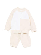 Tuta sportiva per neonato BOSS Kids beige con inserti - Rubino Kids