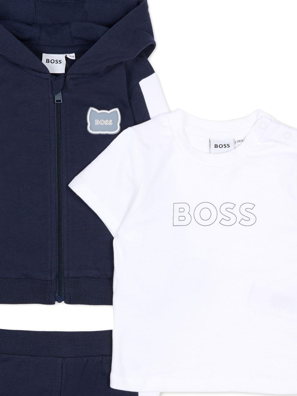 Tuta sportiva per neonato BOSS Kids blu con dettaglio a righe - Rubino Kids
