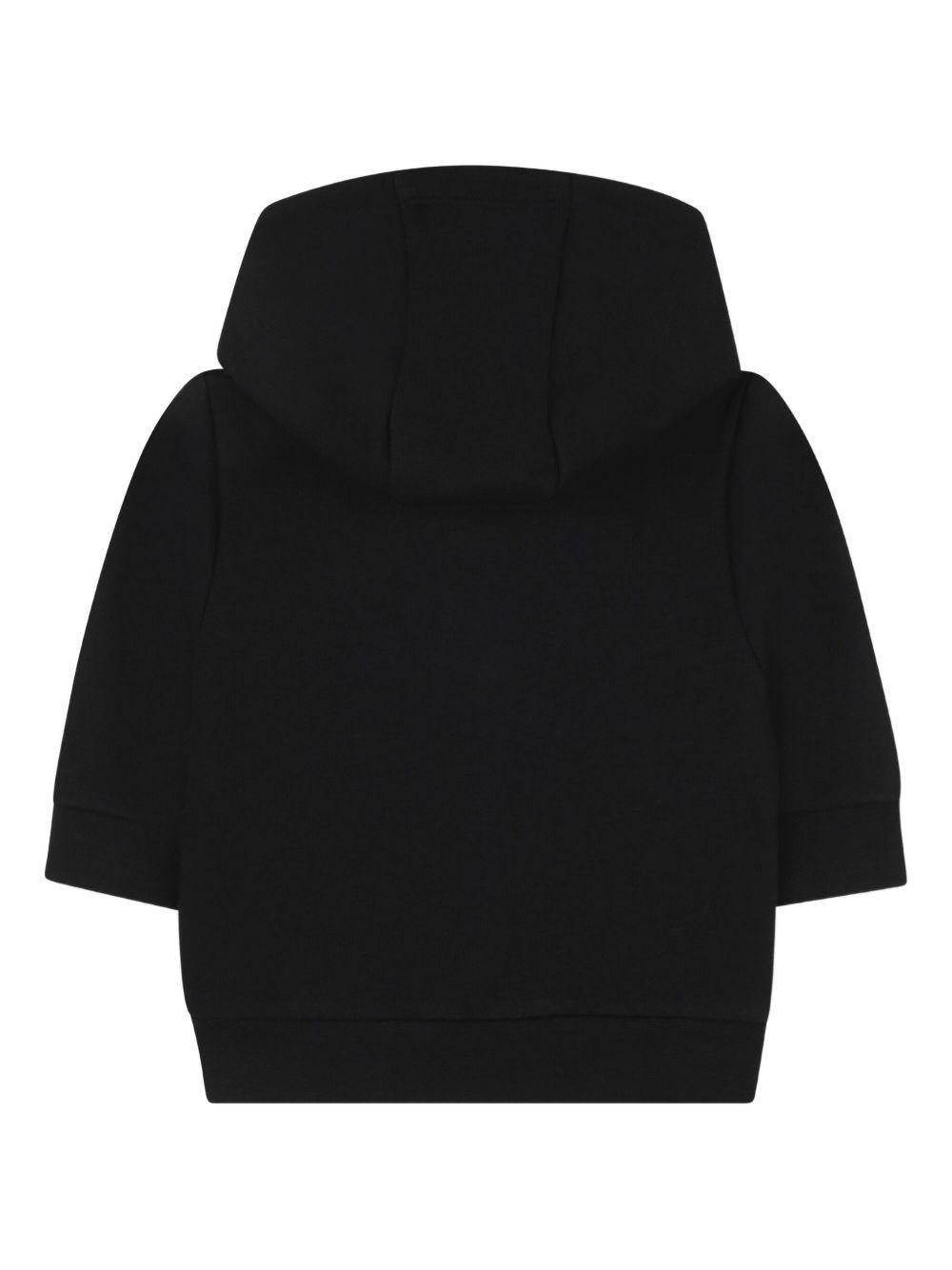 Tuta sportiva per neonato Boss kidswear nera con cappuccio e vita con coulisse regolabile - Rubino Kids