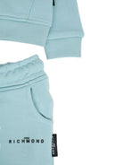Tuta sportiva per neonato John Richmond Junior azzurro con logo - Rubino Kids