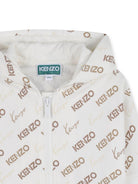 Tuta sportiva per neonato Kenzo Kids bianca con stampa - Rubino Kids