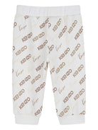 Tuta sportiva per neonato Kenzo Kids bianca con stampa - Rubino Kids