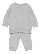 Tuta sportiva per neonato Moncler Enfant grigio con ricamo - Rubino Kids