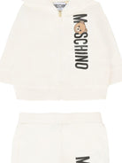 Tuta sportiva per neonato Moschino Kids bianca con stampa Teddy Bear - Rubino Kids