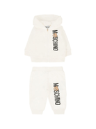 Tuta sportiva per neonato Moschino Kids bianca con stampa Teddy Bear - Rubino Kids