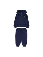 Tuta sportiva per neonato TRUSSARDI JUNIOR blu con cappuccio e zip - Rubino Kids