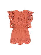 Tutina Awaken per bambina Zimmermann Kids arancione con dettagli smerlati - Rubino Kids