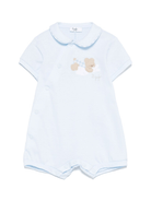 Tutina con motivo orsetto per neonato Il Gufo azzurro con colletto rotondo - Rubino Kids